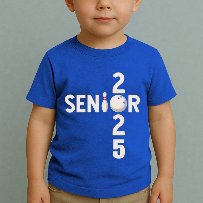 Senior 2025 Bowling Player Graduating Class Of 2025 Gift Toddler T-Shirt