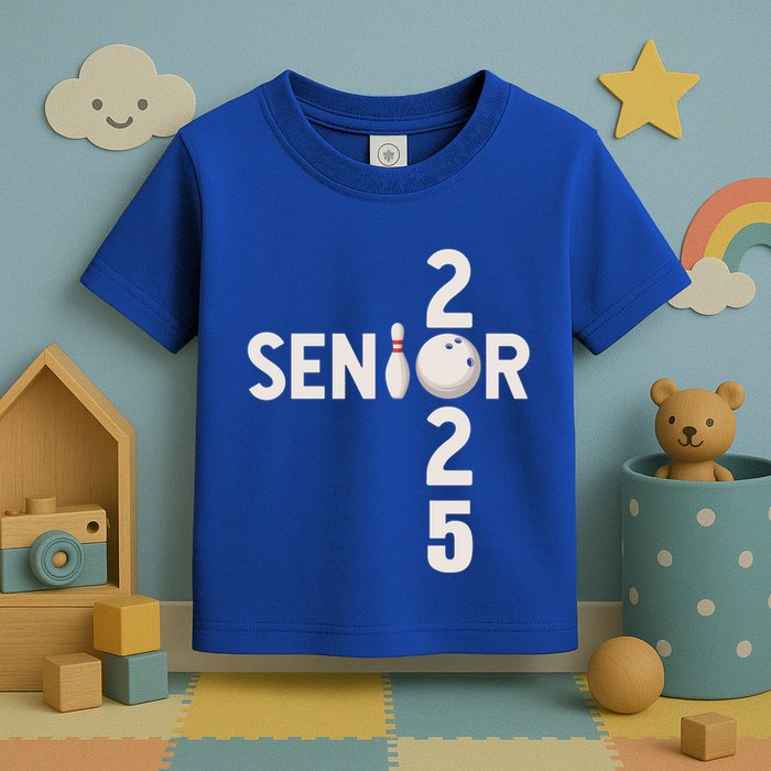 Senior 2025 Bowling Player Graduating Class Of 2025 Gift Toddler T-Shirt
