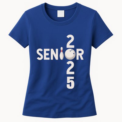 Senior 2025 Bowling Player Graduating Class Of 2025 Gift Womens T-Shirt