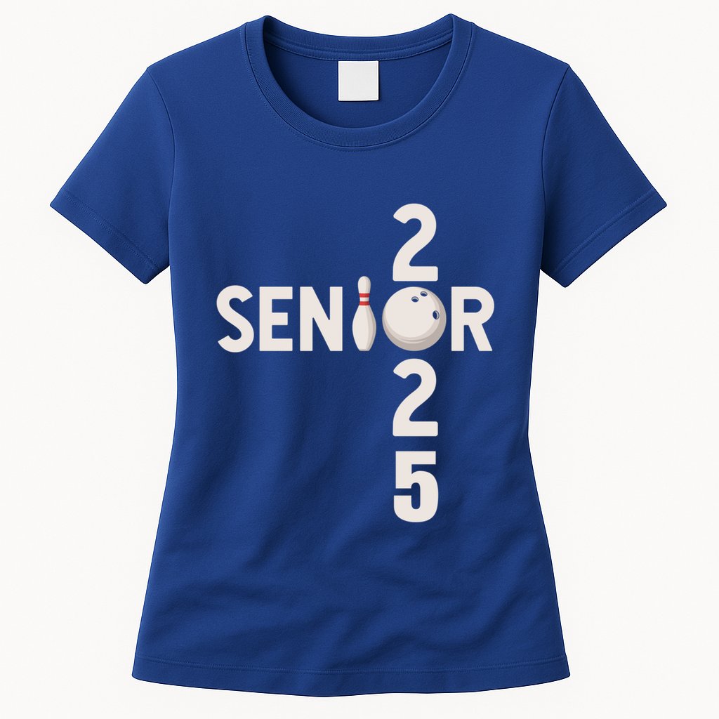 Senior 2025 Bowling Player Graduating Class Of 2025 Gift Womens T-Shirt