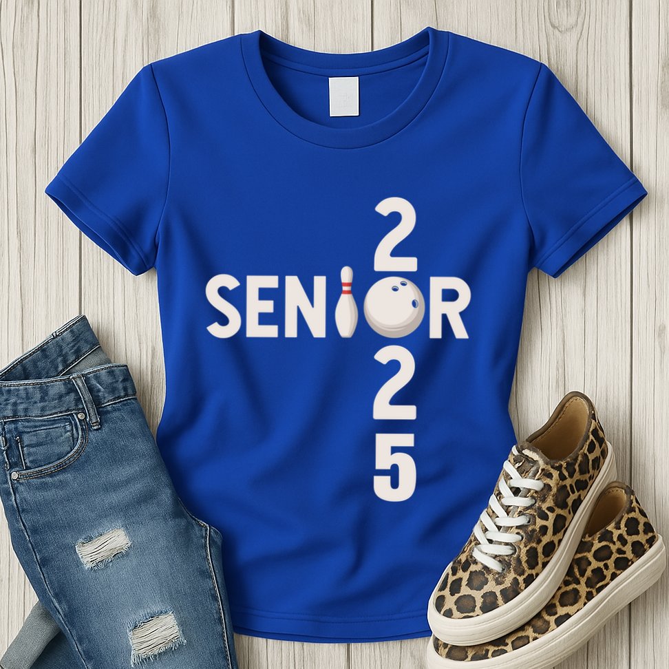 Senior 2025 Bowling Player Graduating Class Of 2025 Gift Womens T-Shirt