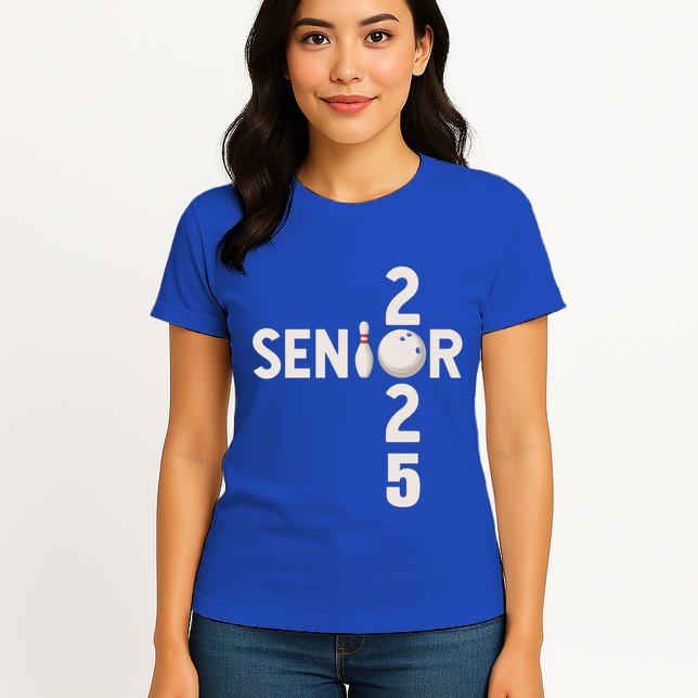 Senior 2025 Bowling Player Graduating Class Of 2025 Gift Womens T-Shirt
