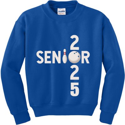 Senior 2025 Bowling Player Graduating Class Of 2025 Gift Kids Sweatshirt