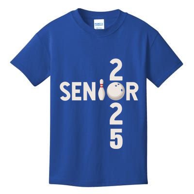 Senior 2025 Bowling Player Graduating Class Of 2025 Gift Kids T-Shirt