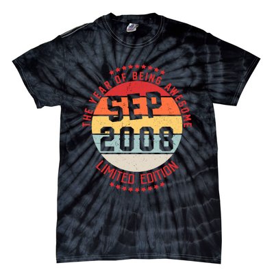 Sep 2008 Birthday The Year Of Being Awesome Gift Tie-Dye T-Shirt