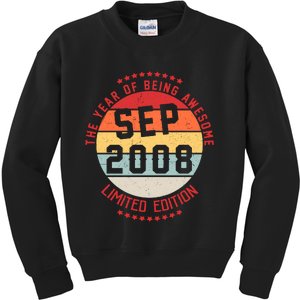 Sep 2008 Birthday The Year Of Being Awesome Gift Kids Sweatshirt