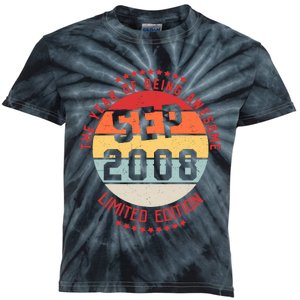 Sep 2008 Birthday The Year Of Being Awesome Gift Kids Tie-Dye T-Shirt