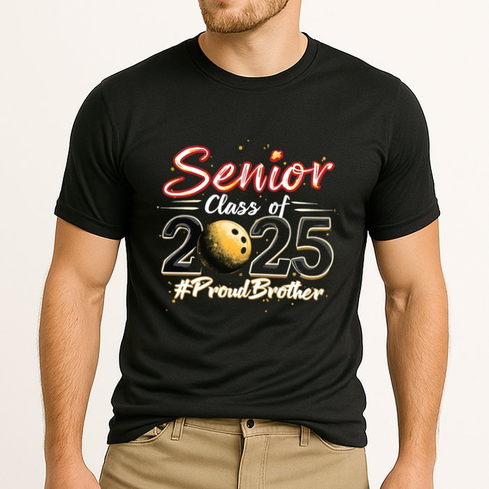 Senior 2025 Bowling Player Graduating Class Proud Brother Cool Gift Cooling Performance Crew T-Shirt