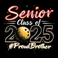 Senior 2025 Bowling Player Graduating Class Proud Brother Cool Gift Cooling Performance Crew T-Shirt