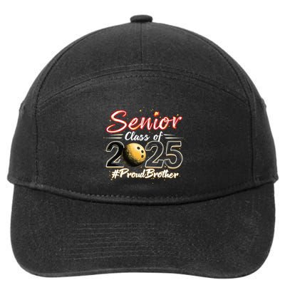 Senior 2025 Bowling Player Graduating Class Proud Brother Cool Gift 7-Panel Snapback Hat