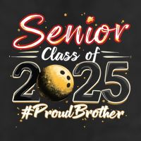 Senior 2025 Bowling Player Graduating Class Proud Brother Cool Gift Adult Drive Performance Visor
