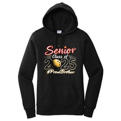 Senior 2025 Bowling Player Graduating Class Proud Brother Cool Gift Women's Pullover Hoodie