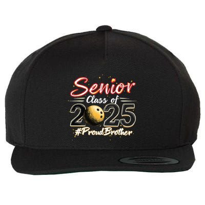 Senior 2025 Bowling Player Graduating Class Proud Brother Cool Gift Wool Snapback Cap