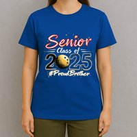 Senior 2025 Bowling Player Graduating Class Proud Brother Cool Gift T-Shirt