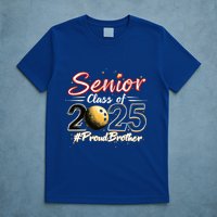 Senior 2025 Bowling Player Graduating Class Proud Brother Cool Gift T-Shirt
