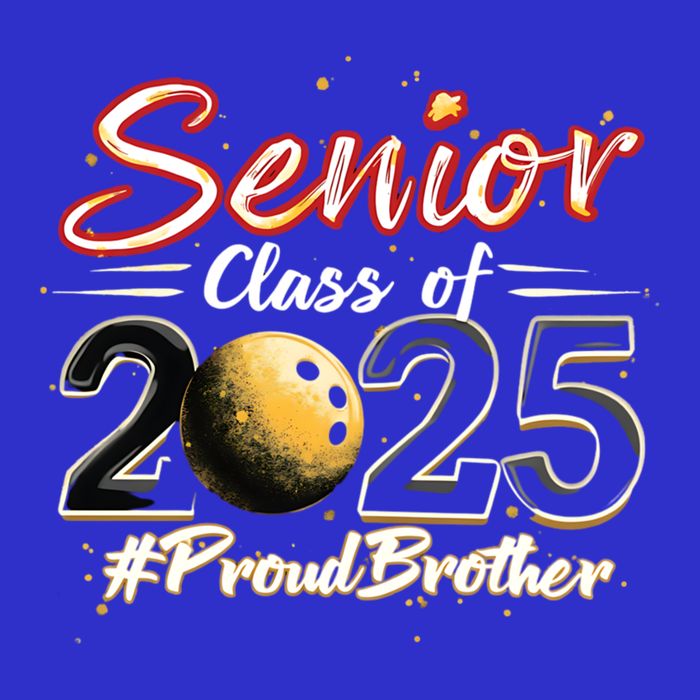 Senior 2025 Bowling Player Graduating Class Proud Brother Cool Gift T-Shirt