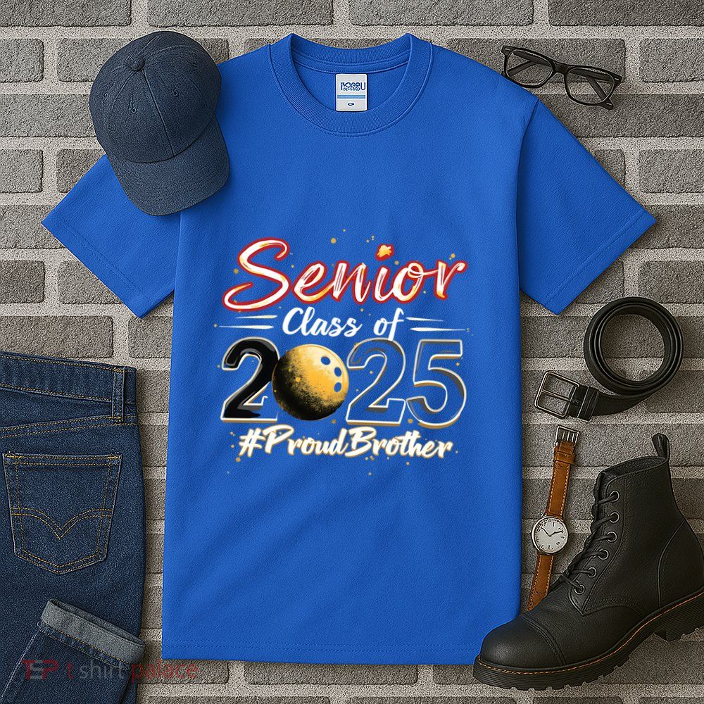 Senior 2025 Bowling Player Graduating Class Proud Brother Cool Gift Tall T-Shirt