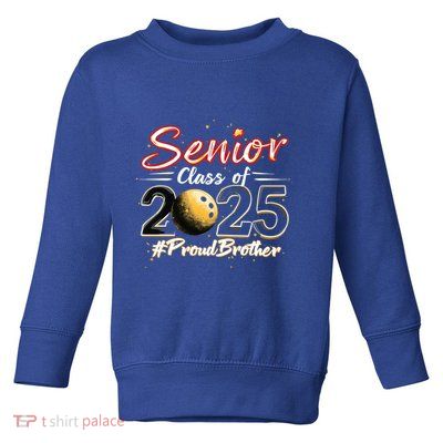 Senior 2025 Bowling Player Graduating Class Proud Brother Cool Gift Toddler Sweatshirt