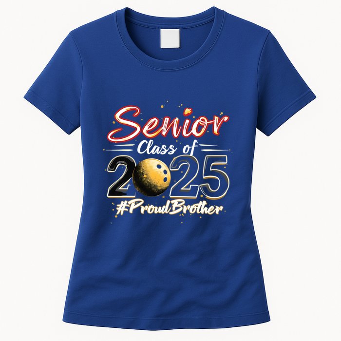Senior 2025 Bowling Player Graduating Class Proud Brother Cool Gift Womens T-Shirt