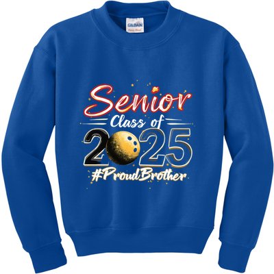 Senior 2025 Bowling Player Graduating Class Proud Brother Cool Gift Kids Sweatshirt