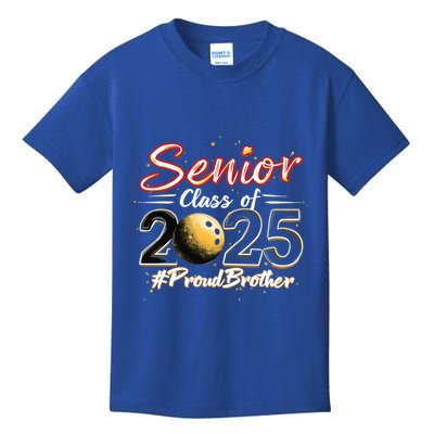 Senior 2025 Bowling Player Graduating Class Proud Brother Cool Gift Kids T-Shirt