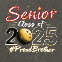 Senior 2025 Bowling Player Graduating Class Proud Brother Cool Gift Cotton Canvas Backpack