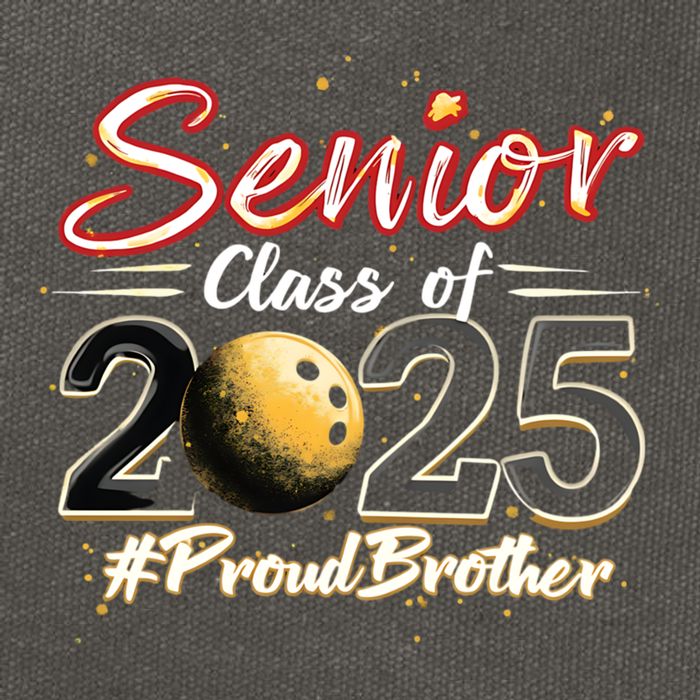 Senior 2025 Bowling Player Graduating Class Proud Brother Cool Gift Cotton Canvas Backpack