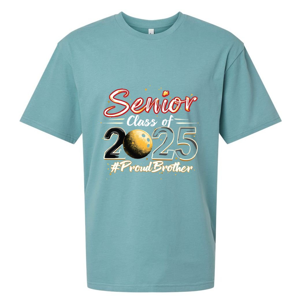 Senior 2025 Bowling Player Graduating Class Proud Brother Cool Gift Sueded Cloud Jersey T-Shirt