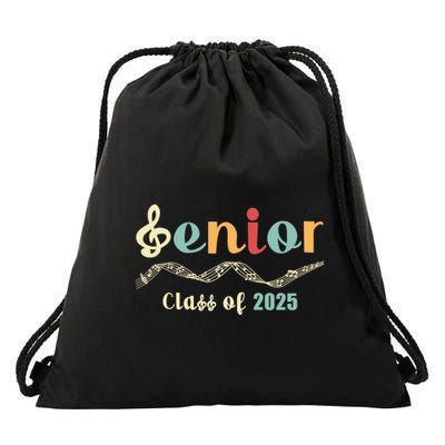 Senior 25 Band Orchestra Choir Class Of 2025 Music Notes Great Gift Drawstring Bag