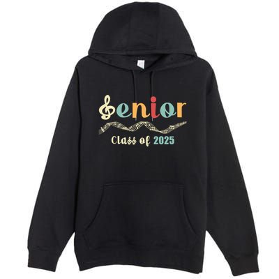 Senior 25 Band Orchestra Choir Class Of 2025 Music Notes Great Gift Premium Pullover Hoodie