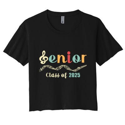 Senior 25 Band Orchestra Choir Class Of 2025 Music Notes Great Gift Crop Top