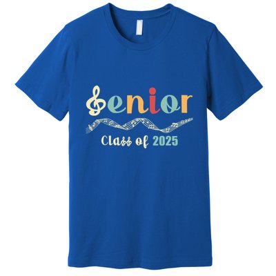 Senior 25 Band Orchestra Choir Class Of 2025 Music Notes Great Gift Premium T-Shirt
