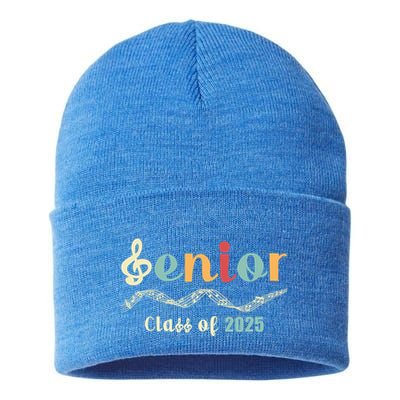 Senior 25 Band Orchestra Choir Class Of 2025 Music Notes Great Gift Sustainable Knit Beanie