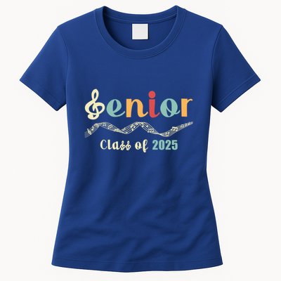 Senior 25 Band Orchestra Choir Class Of 2025 Music Notes Great Gift Womens T-Shirt