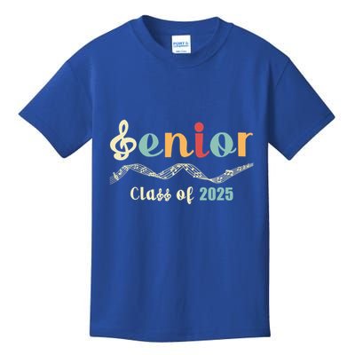 Senior 25 Band Orchestra Choir Class Of 2025 Music Notes Great Gift Kids T-Shirt