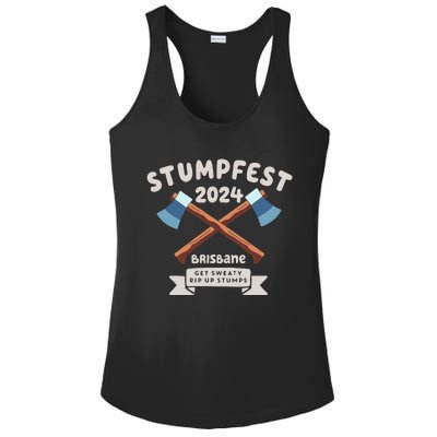 Stumpfest 2024 Brisbane Get Sweaty Ladies PosiCharge Competitor Racerback Tank