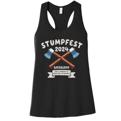 Stumpfest 2024 Brisbane Get Sweaty Women's Racerback Tank