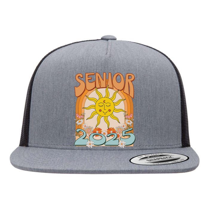 Senior 2025 Class Of 2025 Seniors Graduation 2025 Funny Flat Bill Trucker Hat