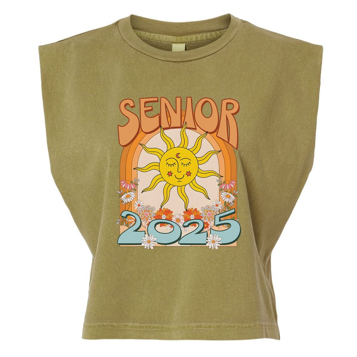 Senior 2025 Class Of 2025 Seniors Graduation 2025 Funny Garment-Dyed Women's Muscle Tee