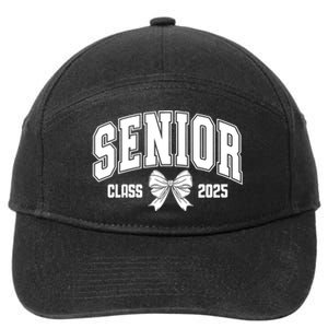 Senior 2025 Coquette Class Of 2025 Senior Year Girl & Women 7-Panel Snapback Hat