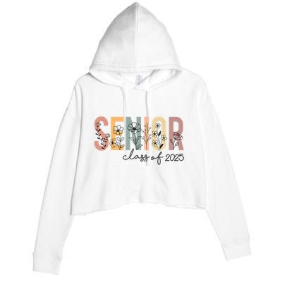 Senior 2025 Class Of 2025 Graduation Crop Fleece Hoodie