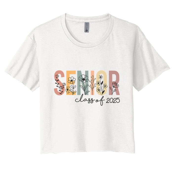 Senior 2025 Class Of 2025 Graduation Women's Crop Top Tee