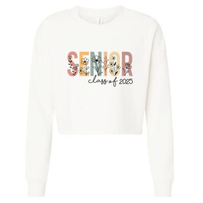 Senior 2025 Class Of 2025 Graduation Cropped Pullover Crew