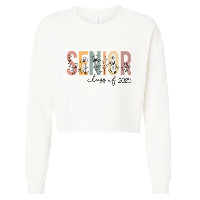 Senior 2025 Class Of 2025 Graduation Cropped Pullover Crew