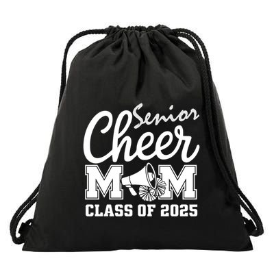 Senior 2025 Cheer Team Mom High School Graduation Outfit Gift Drawstring Bag