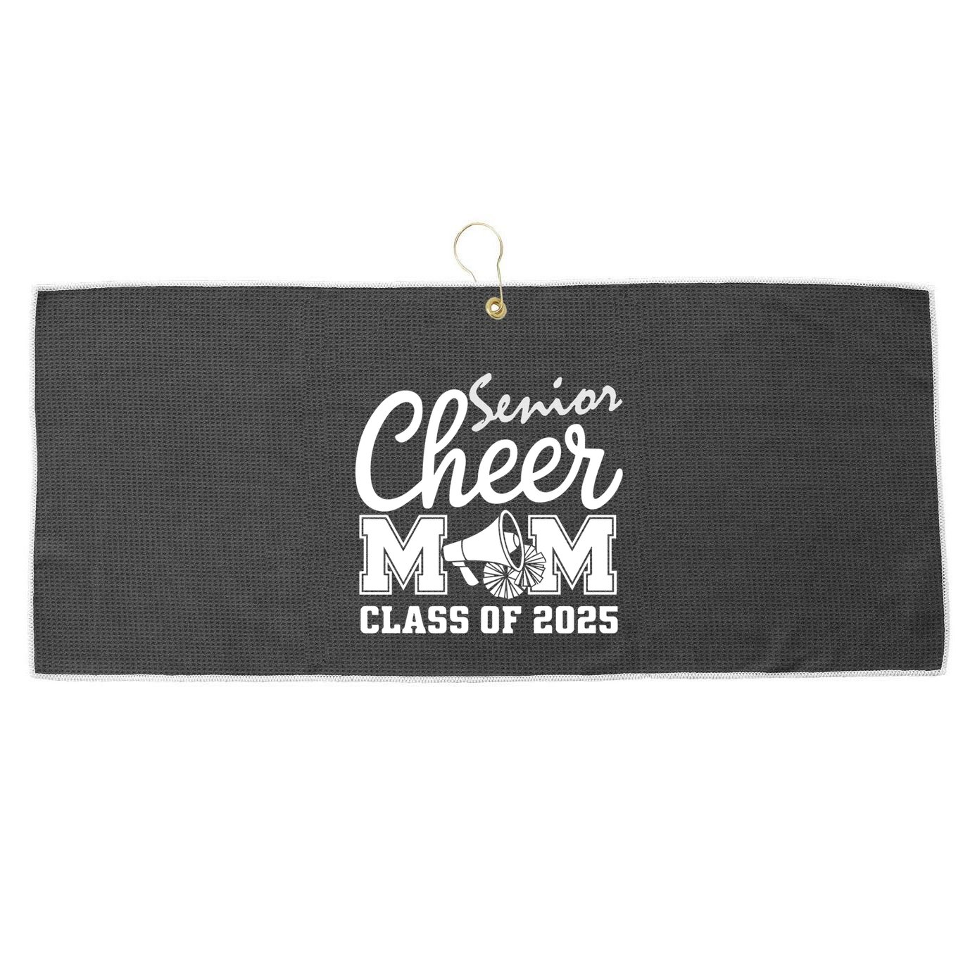 Senior 2025 Cheer Team Mom High School Graduation Outfit Gift Large Microfiber Waffle Golf Towel
