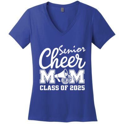 Senior 2025 Cheer Team Mom High School Graduation Outfit Gift Women's V-Neck T-Shirt