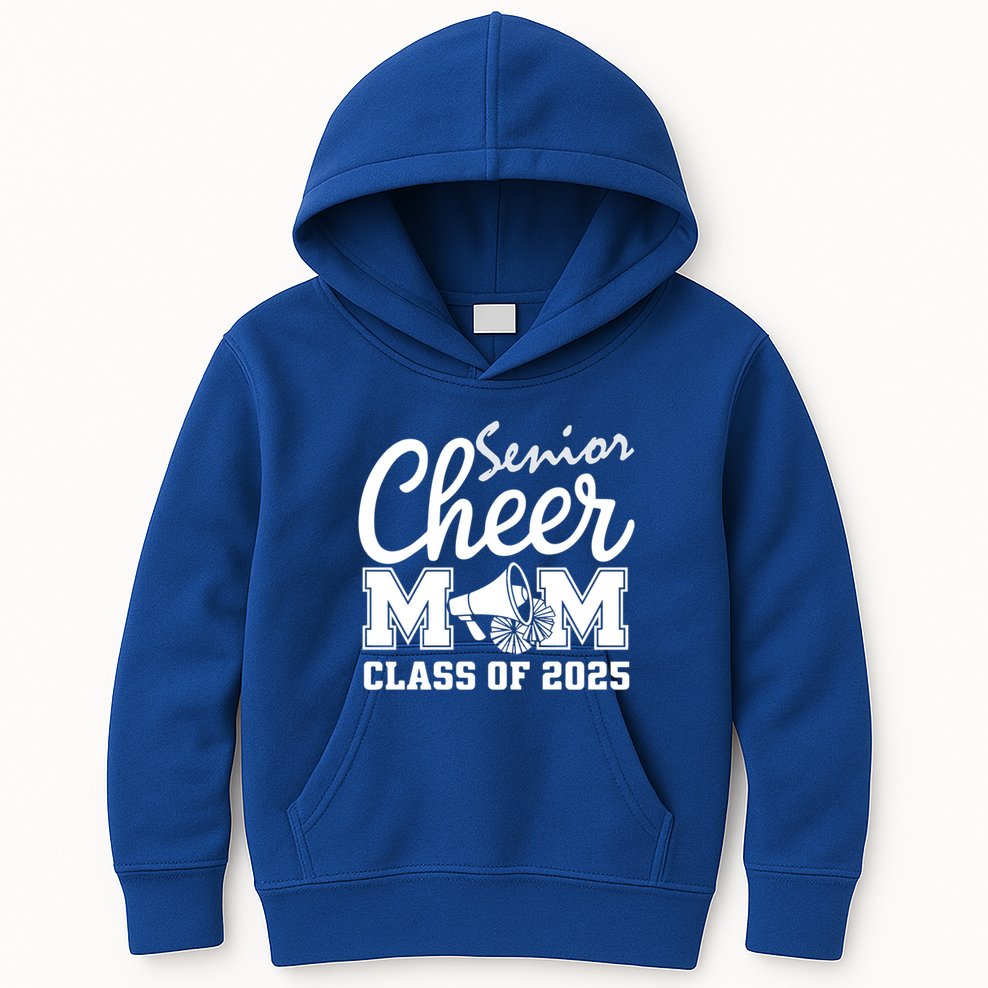 Senior 2025 Cheer Team Mom High School Graduation Outfit Gift Kids Hoodie