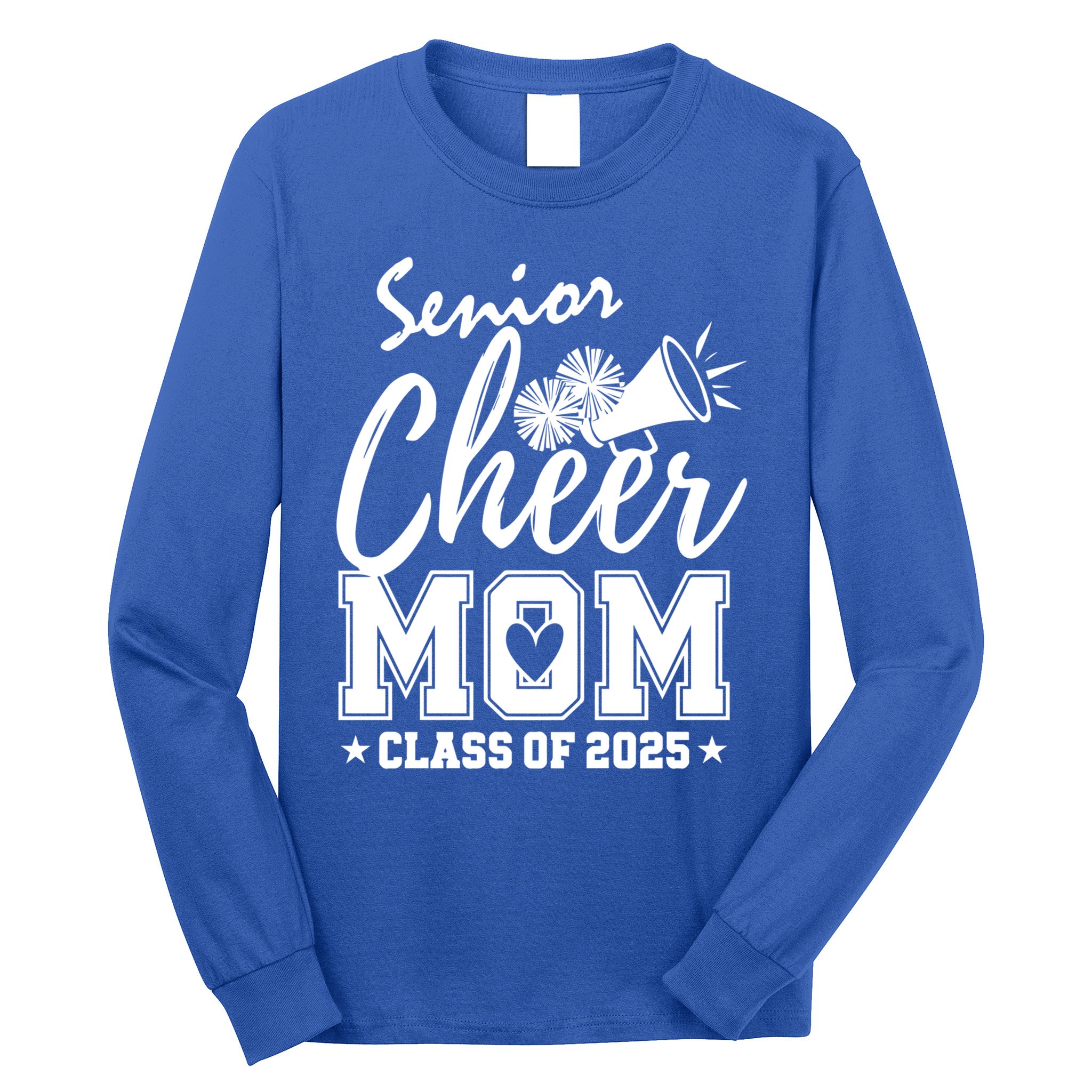 Senior 2025 Cheer Team Mom High School Graduation Outfit Cool Gift Long Sleeve Shirt