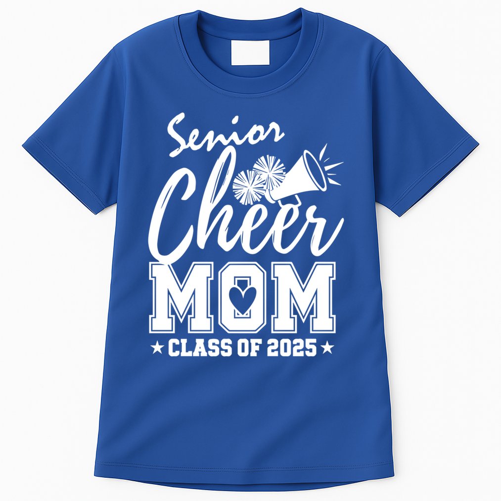 Senior 2025 Cheer Team Mom High School Graduation Outfit Cool Gift Tall T-Shirt